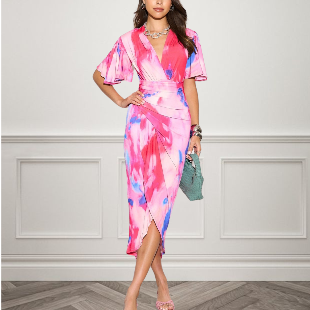 Gina Midi Dress in Multi